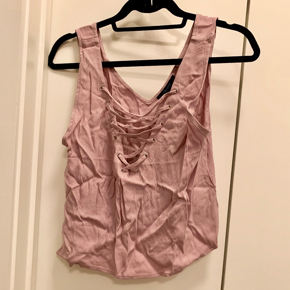 Lace-Up Crop Tank